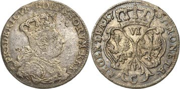 6 Groescher 1757, Brandenburg-Pruisen Friedrich Ii, der G..., Verzenden