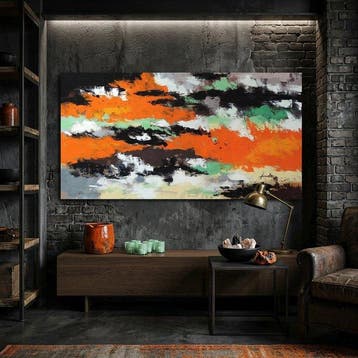 Monika Spiewak - Abstract - Oil Painting Stretched On The