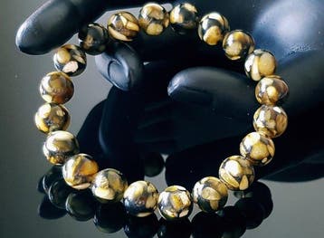 Amber Vintage Baltisch Barnsteenarmband - Mozaïekstijl -