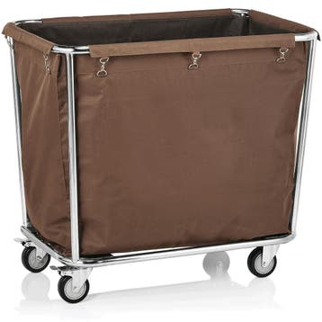 Linnenwagen | RVS/Polyester | Incl. Waszak | Wielen, Verzenden