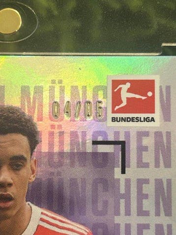 Topps Chrome Bundesliga Jamal Musiala /5 Carte sérialisée -