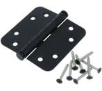 Kogellagerscharnier 8989 mm ronde hoek mat zwart, Ophalen of Verzenden