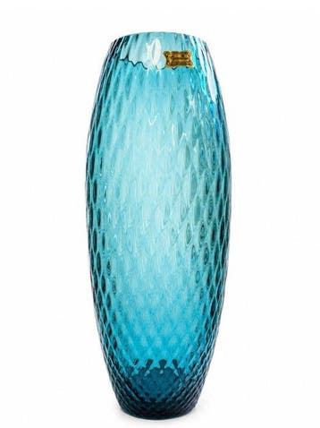 Egermann - Vaas - Glas - Blauwe Karo-vaas