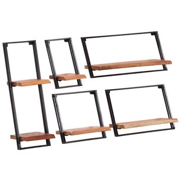 vidaXL Wandplanken 5 stuks massief acaciahout, Verzenden