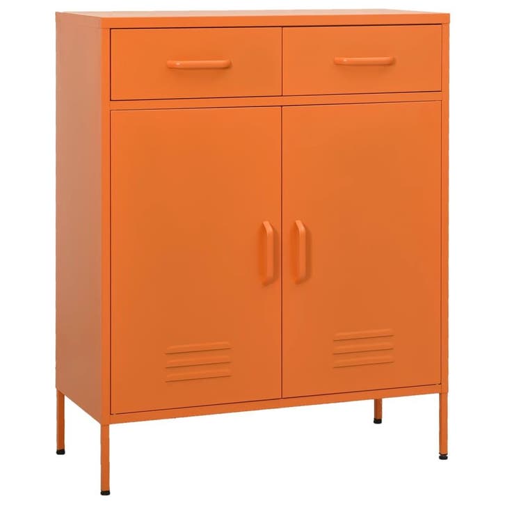 vidaXL Opbergkast 80x35x101,5 cm staal oranje, Huis en Inrichting, Kasten | Overige, Nieuw, Verzenden