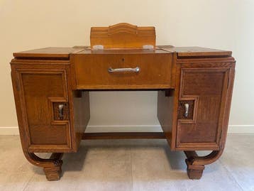 Bureau - Eik, Leder - Bureau Liberty Art Déc