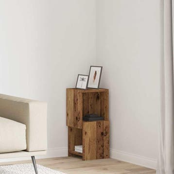 vidaXL Hoekkast 25,5x25x55cm Bewerkt hout Oudhout, Verzenden, Nieuw