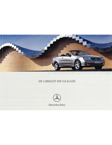 2004 MERCEDES BENZ CLK CABRIO BROCHURE DUITS, Nieuw