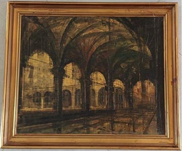 Roger Suraud (1938-2016) - Cloître de Sainte-Apolline à, Antiek en Kunst, Kunst | Schilderijen | Klassiek