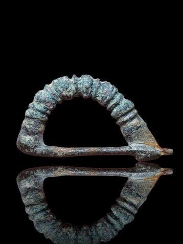 Grec antique mycénien Bronze Fibule (Sans prix de réserve)