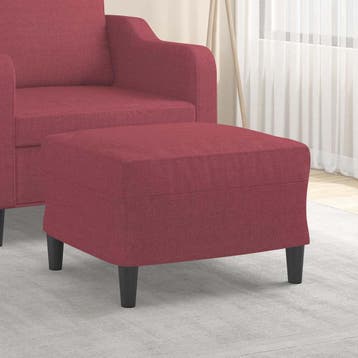 vidaXL Voetenbank 60x50x41 cm stof wijnrood, Huis en Inrichting, Zetels | Voetbanken en poefs, Verzenden, Nieuw