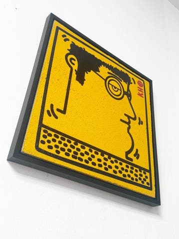 IABO - Untitled (Keith Haring - Portrait) yellow version