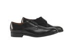 TESTONI - 8 UK - 42 IT - Bologna Derby Shoes Black Calf -, Nieuw