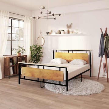vidaXL Bedframe metaal 160x200 cm, Huis en Inrichting, Slaapkamer | Bedden, Verzenden, Nieuw