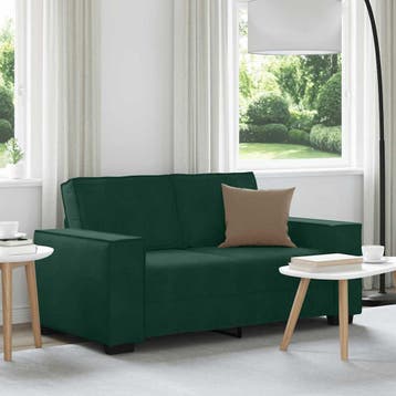 vidaXL Tweezitsbank / zetel 160x78x84 cm fluweel donkergroen, Verzenden, Nieuw