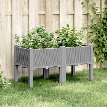 vidaXL Plantenbak met poten 80x40x42 cm polypropeen, Verzenden, Nieuw