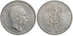 Allemagne, Empire Albert Ier. 5 Mark 1889 E / Saxony