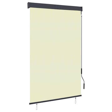vidaXL Rolgordijn voor buiten 120x250 cm crème, Huis en Inrichting, Verzenden, Nieuw