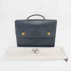 Hermès - Structured Leather Briefcase / Portfolio Bag – Dark, Nieuw