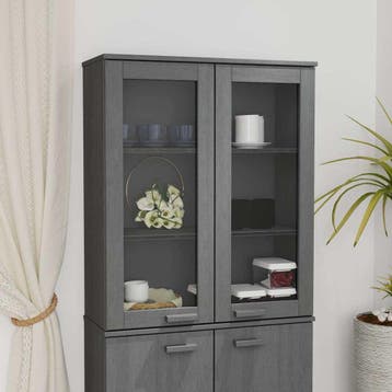 vidaXL Opzetkast HAMAR 85x35x100 cm massief grenenhout, Verzenden, Nieuw