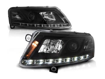 LED Dagrijverlichting koplampen Black geschikt voor Audi A6, Verzenden, Nieuw, Audi