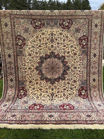 Volledig uniek Indo Nain met zijde - Tapijt - 310 cm - 250, Nieuw