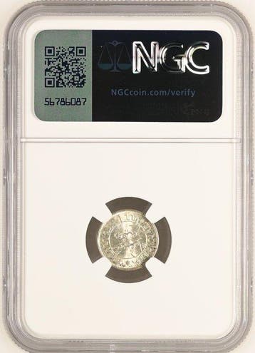 Nederlands-Indië. Wilhelmina. 1/10 Gulden 1945 - NGC MS66