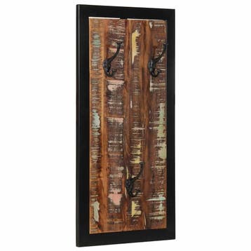 vidaXL Kapstok 40x2x80 cm massief gerecycled hout, Maison & Meubles, Accessoires pour la Maison | Portemanteaux, Verzenden