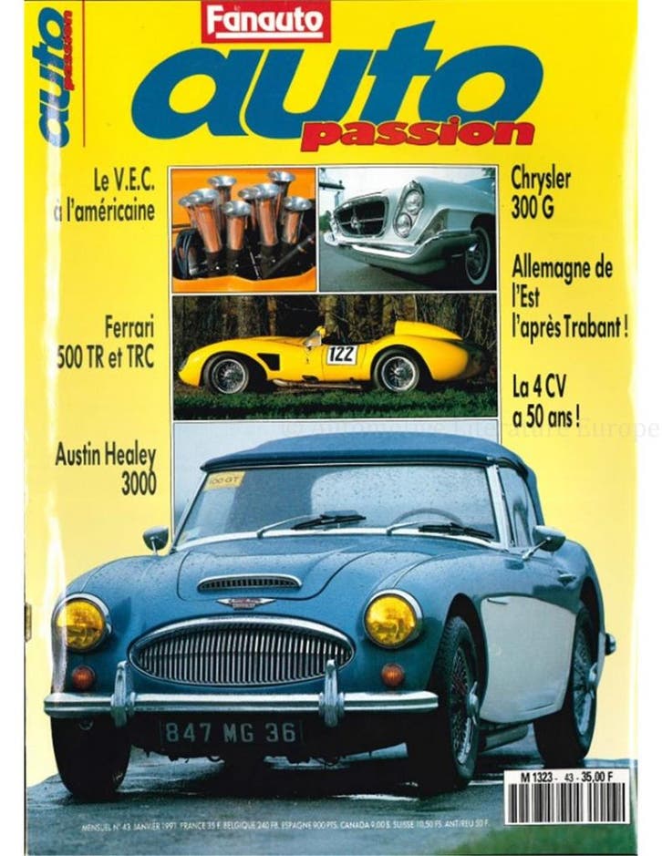 1991 AUTO PASSION TIJDSCHRIFT 43 FRANS, Boeken, Auto's | Folders en Tijdschriften