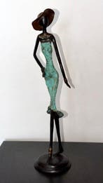 Derme Abdoulaye - sculptuur, Sculpture en bronze –, Antiek en Kunst