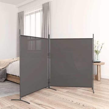 vidaXL Kamerscherm met 2 panelen 346x180 cm stof, Verzenden