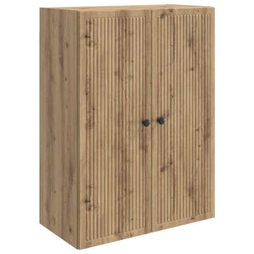 vidaXL Wandkast Artisanaal eiken 66 x 34,5 x 90 cm Bewerkt, Verzenden