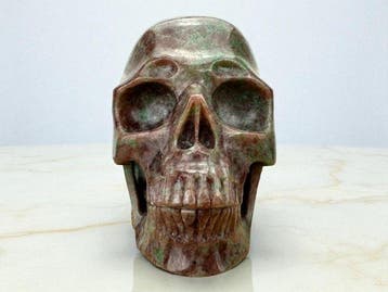 Garnet Skull “Hoge Kwaliteit” Gesneden schedel - Garnet -, Antiek en Kunst