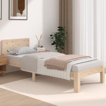 vidaXL Bedframe massief hout 75x190 cm, Verzenden