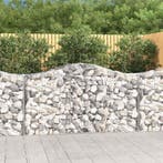 vidaXL Schanskorven 8 st gewelfd 200x50x100/120 cm ijzer, Verzenden