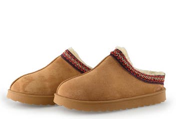 Double Heart Pantoffels in maat 42 Beige, Kleding | Dames, Verzenden, Beige, Double Heart, Zo goed als nieuw