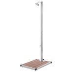vidaXL Buitendouche met bruine basis 220 cm roestvrij staal, Verzenden, Nieuw