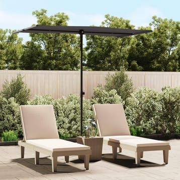 vidaXL Parasol met aluminium paal 180x110 cm, Verzenden