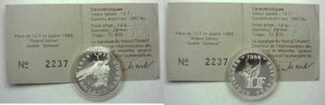 France Frankreich 10 Francs 1988 Roland Garros, Verzenden