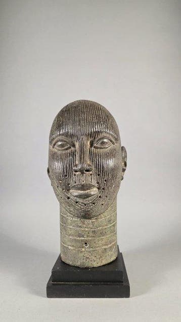 Bronzen hoofd - Ife - Benin-Nigeria, Antiek en Kunst