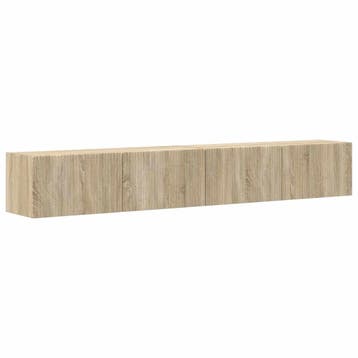 vidaXL TV Wandkast 2 st Sonoma Bewerkt hout, Verzenden