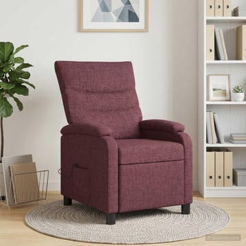 vidaXL Massage Relaxstoel Paars Stof, Verzenden