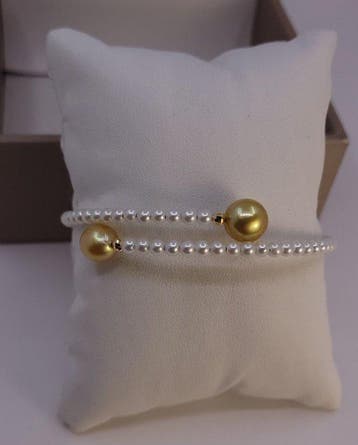 Armband - 18 karaat Geel goud, 8x9 mm Diep goudkleurige