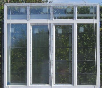 pvc terrasraam , raam , chassis 267 x 239 creme / wit, Ophalen of Verzenden, Deurkozijn