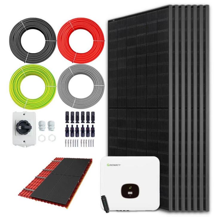Zonnepanelen pakket voor schuindak - 3.0 kW - 7x 430, Bricolage & Construction, Panneaux solaires & Accessoires, Enlèvement ou Envoi