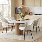 4x Eetkamerstoel – kuipstoel - keukenstoelen - fluwelen, Verzenden, Nieuw