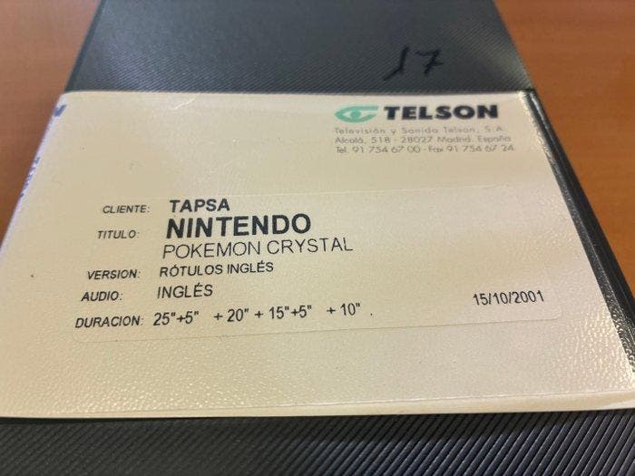 Telson - Pokémon Crystal – Nintendo – Betacam SP Broadcast, Consoles de jeu & Jeux vidéo, Consoles de jeu | Accessoires Autre