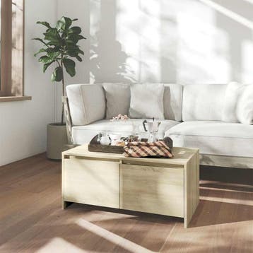 vidaXL Salontafel 90x50x41,5 cm bewerkt hout sonoma, Verzenden, Nieuw