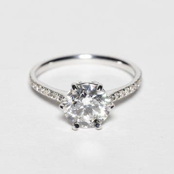 Verlovingsring - 18 karaat Witgoud - 2.01ct. tw. Diamant