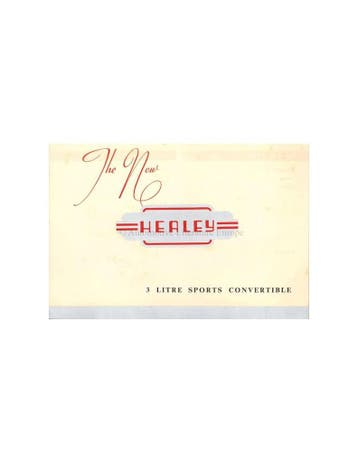 1952 AUSTIN HEALEY 3 LITRE SPORTS CONVERTIBLE BROCHURE ENG.., Boeken, Ophalen of Verzenden, Nieuw